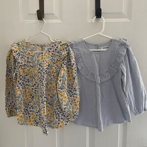 2 Old Navy Ruffled Blouses Tops ~ Girls size 5T